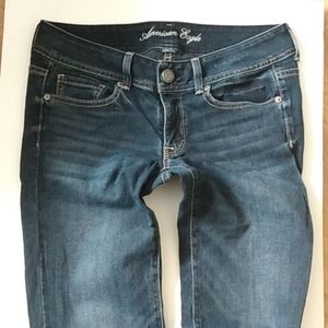 American Eagle stretch original boot cut jeans.